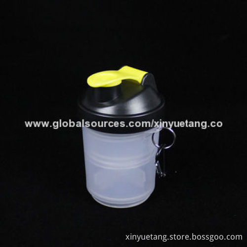400mL BPA-free Plastic Protein Shaker Bottle with Metal Ball, Mixing Shaker BottleNew